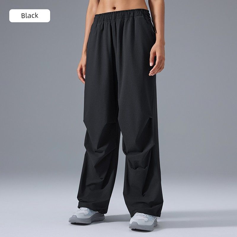 

Lu Same Style Cargo Pants Women s 2025 Best Selling Loose Straight-leg Casual Pants Waist Head Pumping Beam Sports Pants Paratrooper Pants Black 2XL