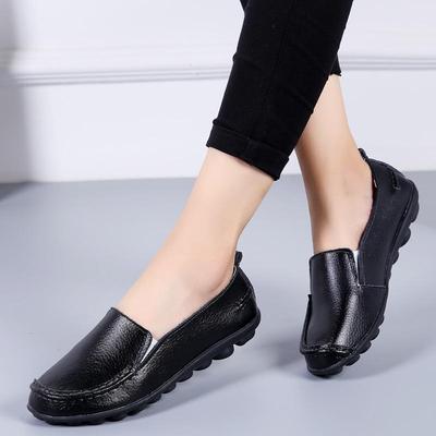 Women Flat Shoes Woman Soft Casual Shoes Leather Flats Ladies Shoes Femme Slip On Loafers Plus Size
