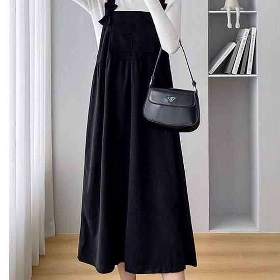 

Комплект вельветового платья-сарафана для беременных больших размеров – Стильный миди-комплект из двух вещей для осени/зимы M (recommended for below 115 pounds)