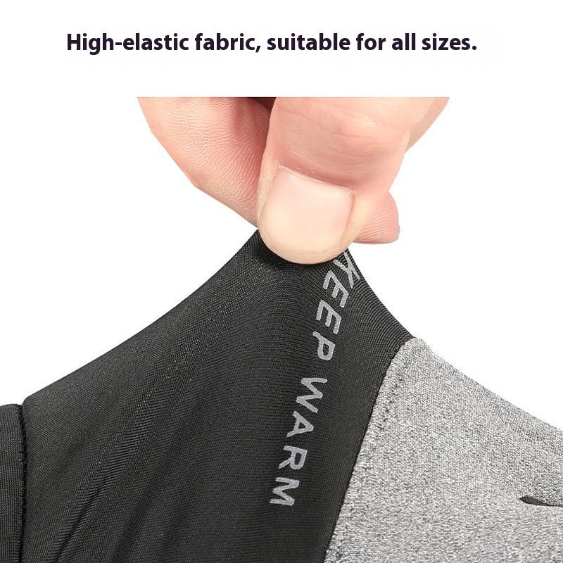 Autumn Winter Outdoor Cycling Gloves Gym Fitness Sports Running Warm Touch Screen Nonslip Gloves Motorcycle Gloves Men Black