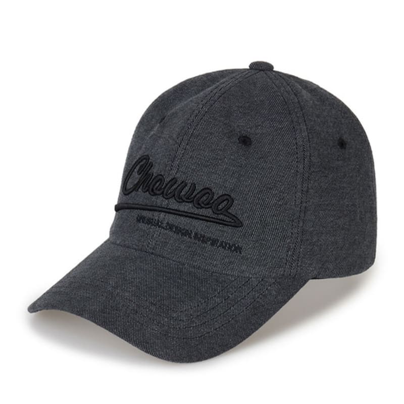 CHOWOO BASE CHOWOO LOGO DENIM CAP-GRAY