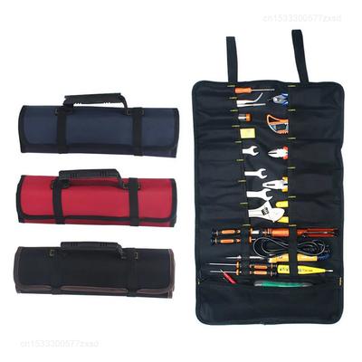 Sacs à outils multifonctions à roulettes en toile Oxford avec poignées pratiques, burins, trousse à outils pour électricien, étui pour instruments