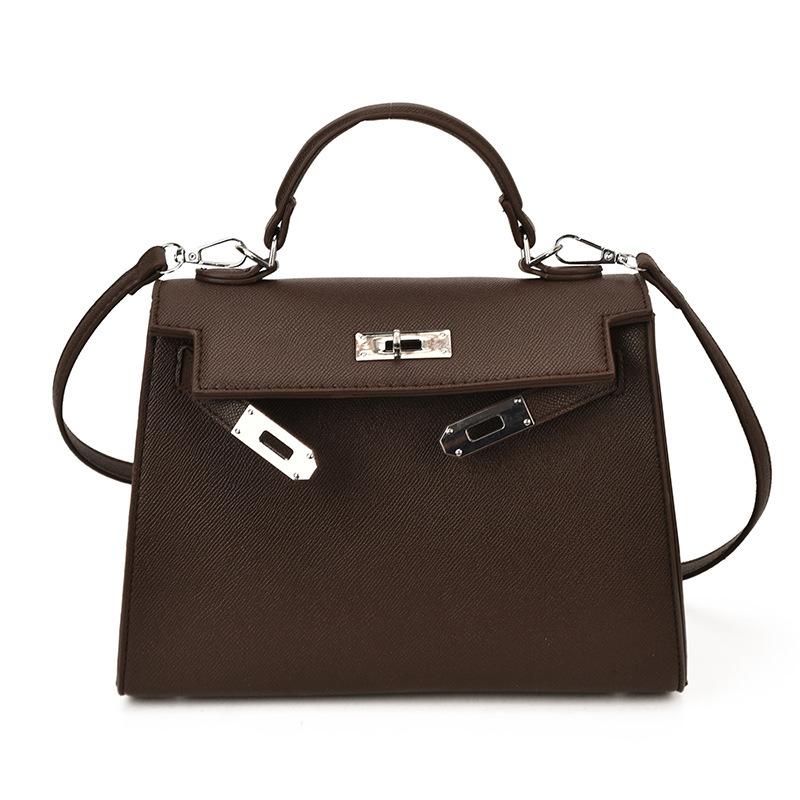 

Women s bag, high-end handbag, new lychee pattern commuting to work, single shoulder, single shoulder messenger bag. Big Bag ебеновий