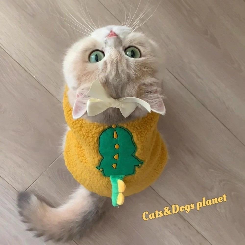 Pull Doux pour Chat Vêtements d'Animal de Compagnie en Peluche Veste Amusante pour Chien pour Chiot Chats