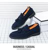 Men's Plus Size Matte Leather Tassel Loafers: Pointed Toe Business Casual Dress Shoes
