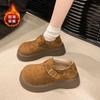 Muffin thick-soled heightened 2 new winter plush warm fluffy cotton shoes snow boots