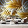 Luxury Wallpaper 3d Golden Feather Wallpaper Living Room Tv Backdrop Mural Wall Paper For Interior Decoration Home