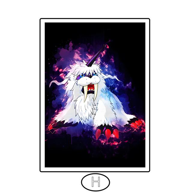 Digimon Poster Anime Cartoon Leinwand Malerei Home Decor Drucke Cuadros Wand Kunst Malerei Bilder Geeignet für Wohnzimmer Dekor 21cm×30cm NoFrame black