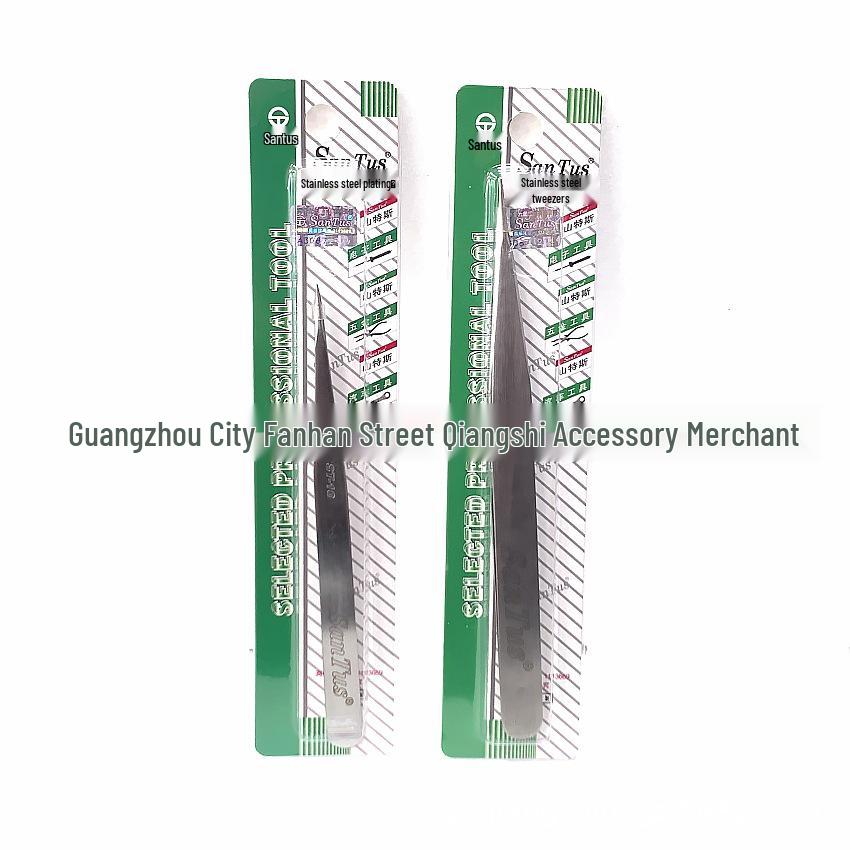 SANTUS Precision Fine Point Stainless Steel Tweezers for Jewelry and DIY