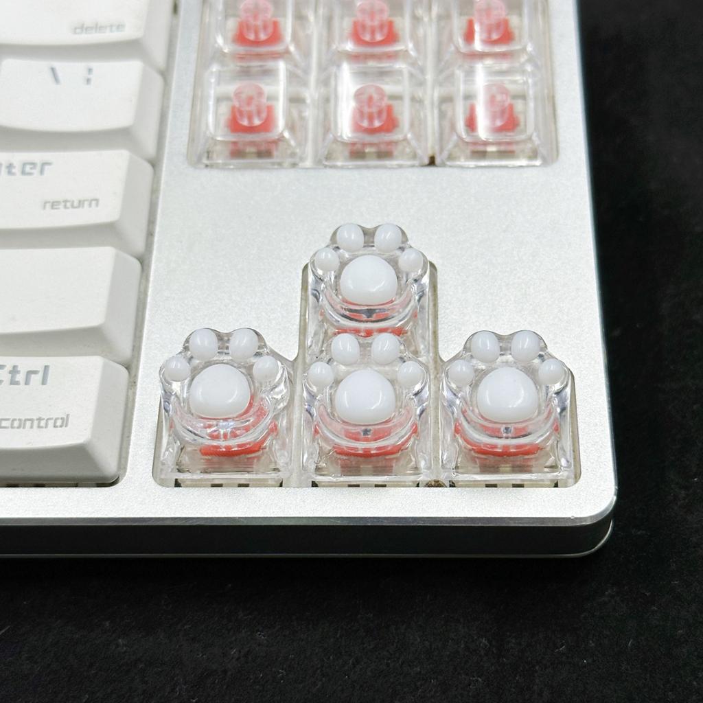 Lovely Cat Claw Resin Keycap for Mechanical Keyboard with Backlights Computer Keyboard Keycaps Replaces