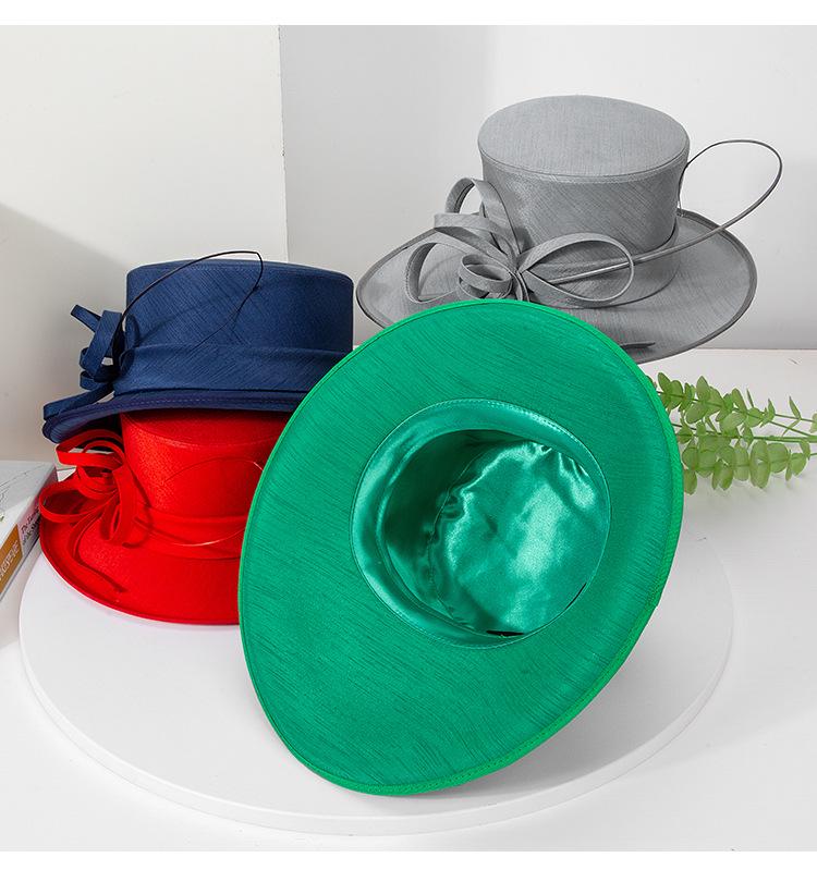 Elegant Retro European & American Wide-Brim Sun Hat for Women - Spring/Summer Beach & Banquet Style