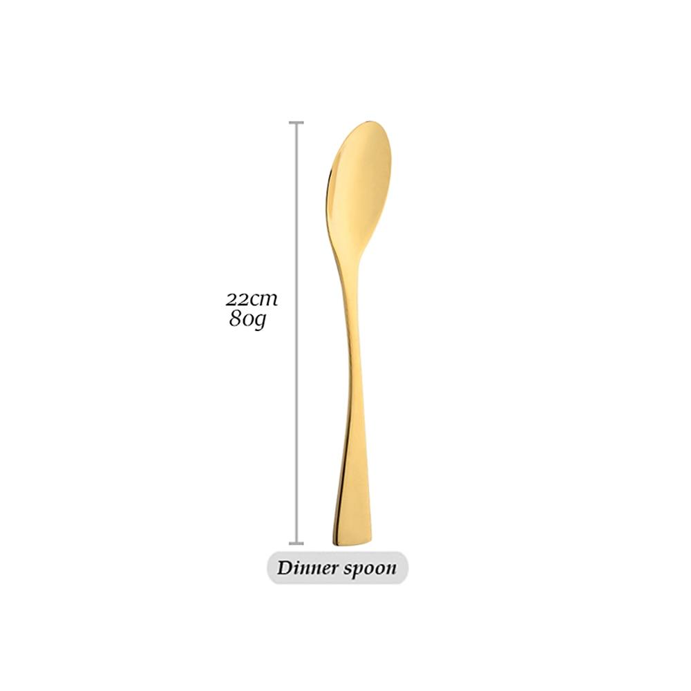 Sada zlatých jídelních příborů 18/10 nádobí z nerezové oceli Západní vidlička Steak Nůž Lžíce na svatební příbory