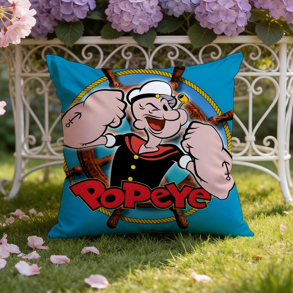 P-Popeye the S-Sailor Cushion Cover Home & Car Dual-Scene Pillow Cover: Reversible for Premium Comfort