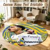 Tapis Rond Nom Personnalisé Modèle Jude Bellingham Tapis Antidérapant Décor de Sol pour la Maison
