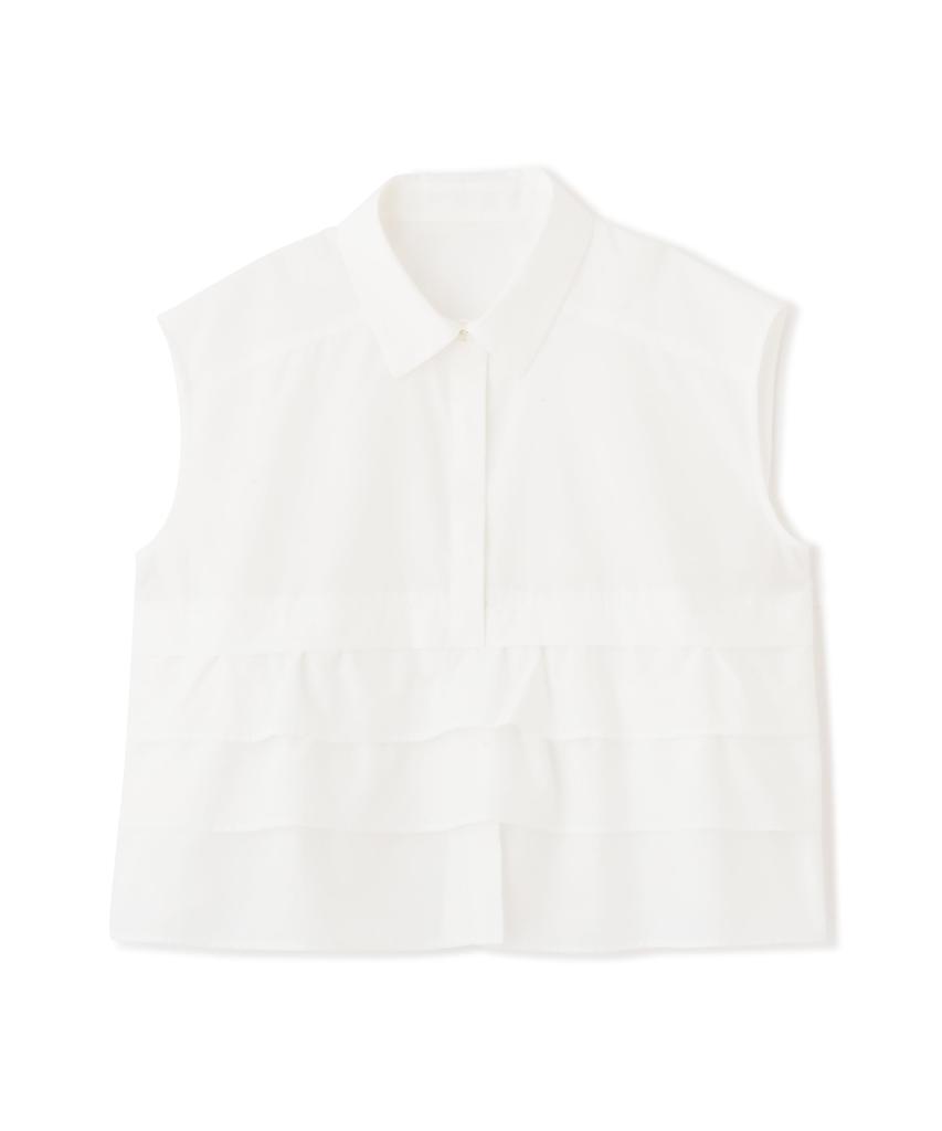 Natural Beauty Layered Hem Cropped [N Basic] Shirt, Women's, Off-White