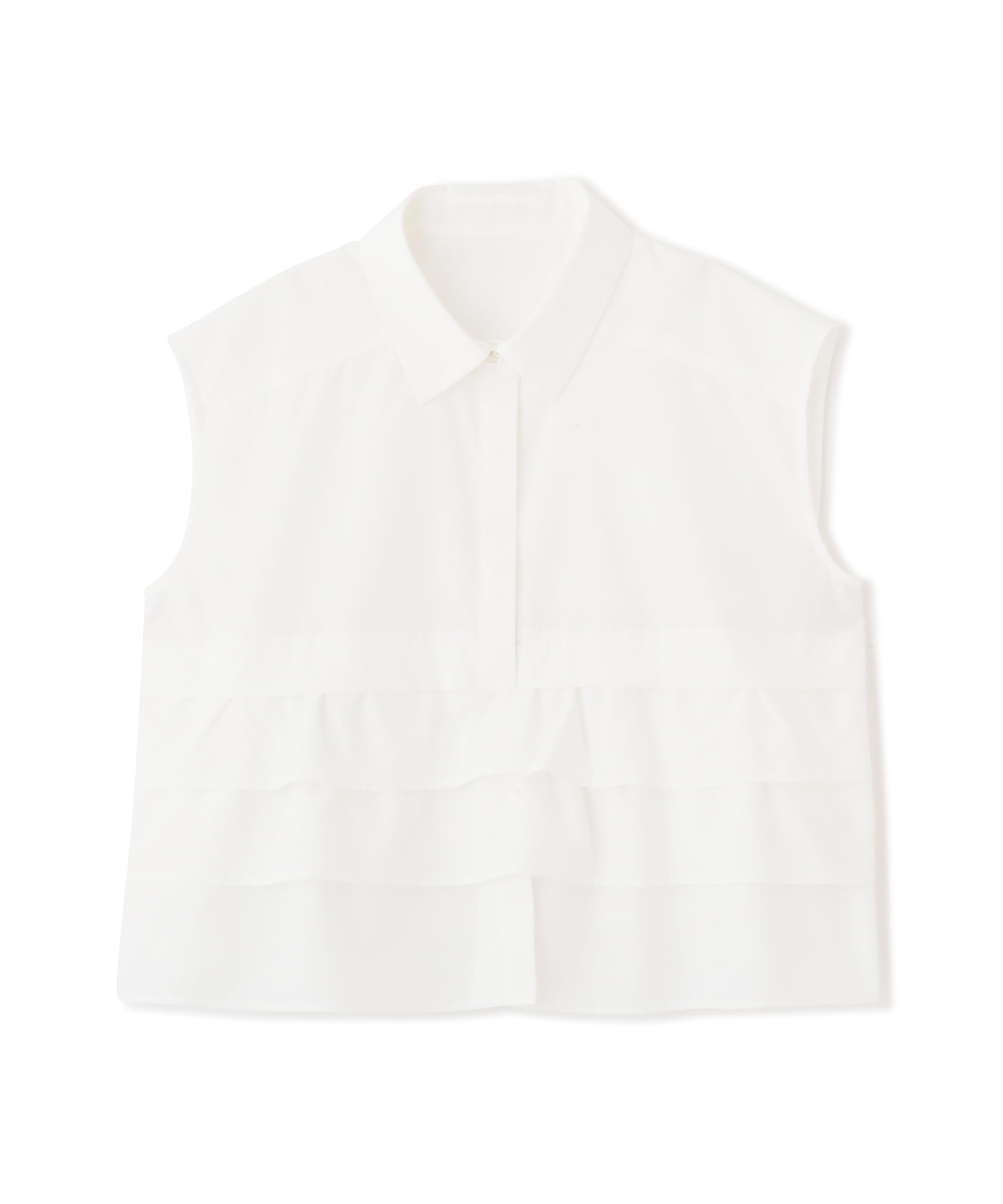 

Natural Beauty Layered Hem Cropped [N Basic] Shirt, Women s, Off-White