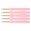 5pcs Punch Needle Ergonomic Handle 5.0mm Punch Needle Pen for Sewing Embroidery Craft Pink