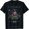 F-14 Fighter Tomcat Specs Men T-Shirt Short Sleeve Casual Unisex Cotton T Shirt Summer TShirt Oversized Tees Clothing Streetwear