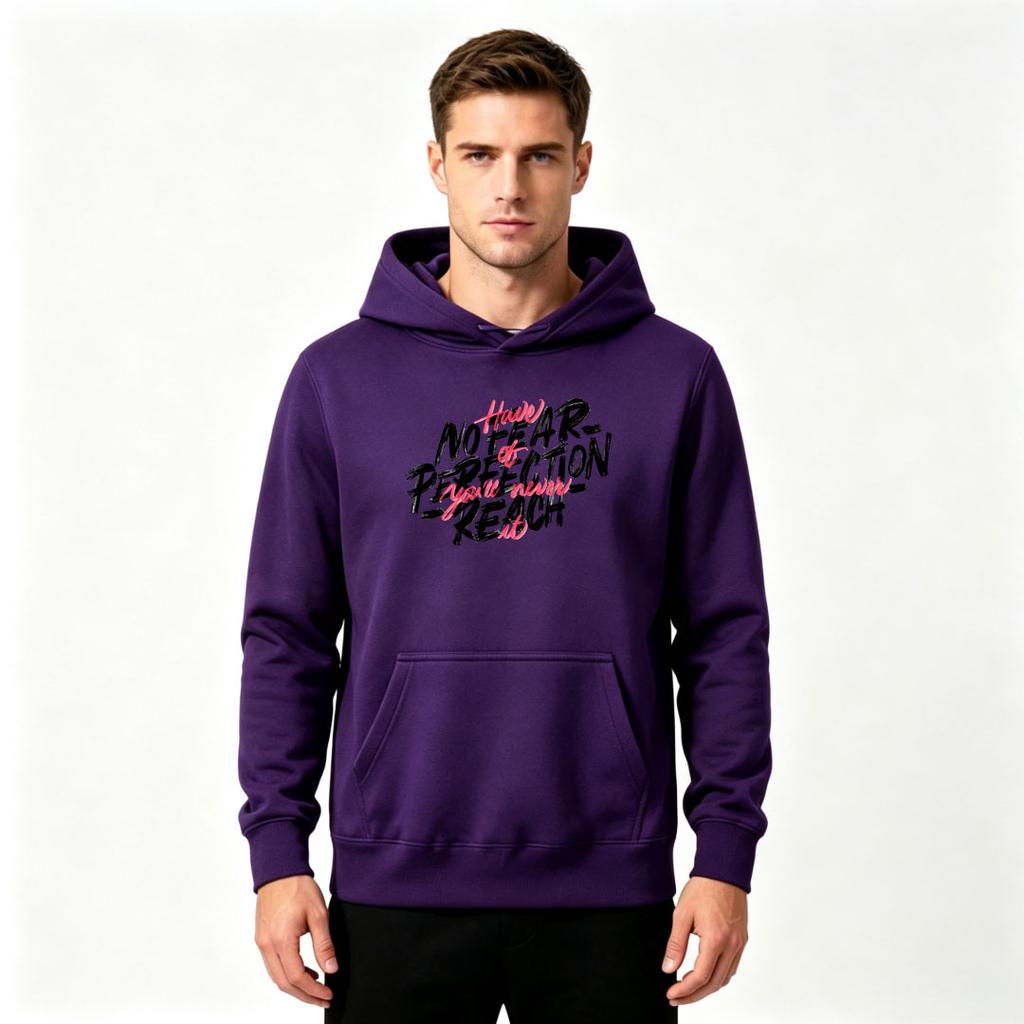 Men's Pullover Hoodie, Casual Slogan Print Long Sleeve Hooded Sweatshirt for Daily Wear