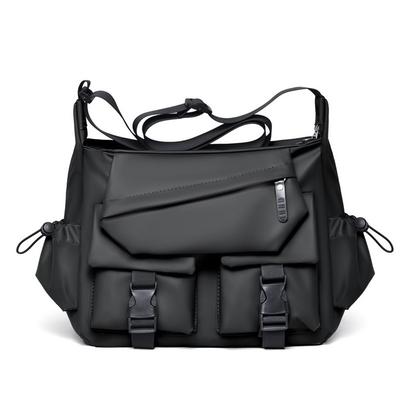 Neue Mode Umhängetasche schlichte männliche Studenten tägliches Pendeln Schultertasche Klappentyp