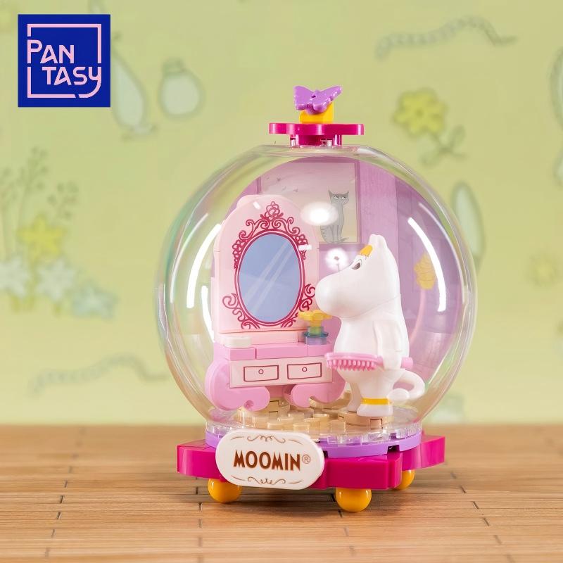 

Pantasy Moomin Wonderland Collection Snufkin Construction Blocks Crystal Balls House Assembly Toys Collection Models Ornament Gifts No original box