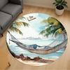 1pc Hammock Beach Round Chair Mat Office Area Rug - Non-Slip, Floor Mat for Office, Bedroom, and Indoor Decor P127265