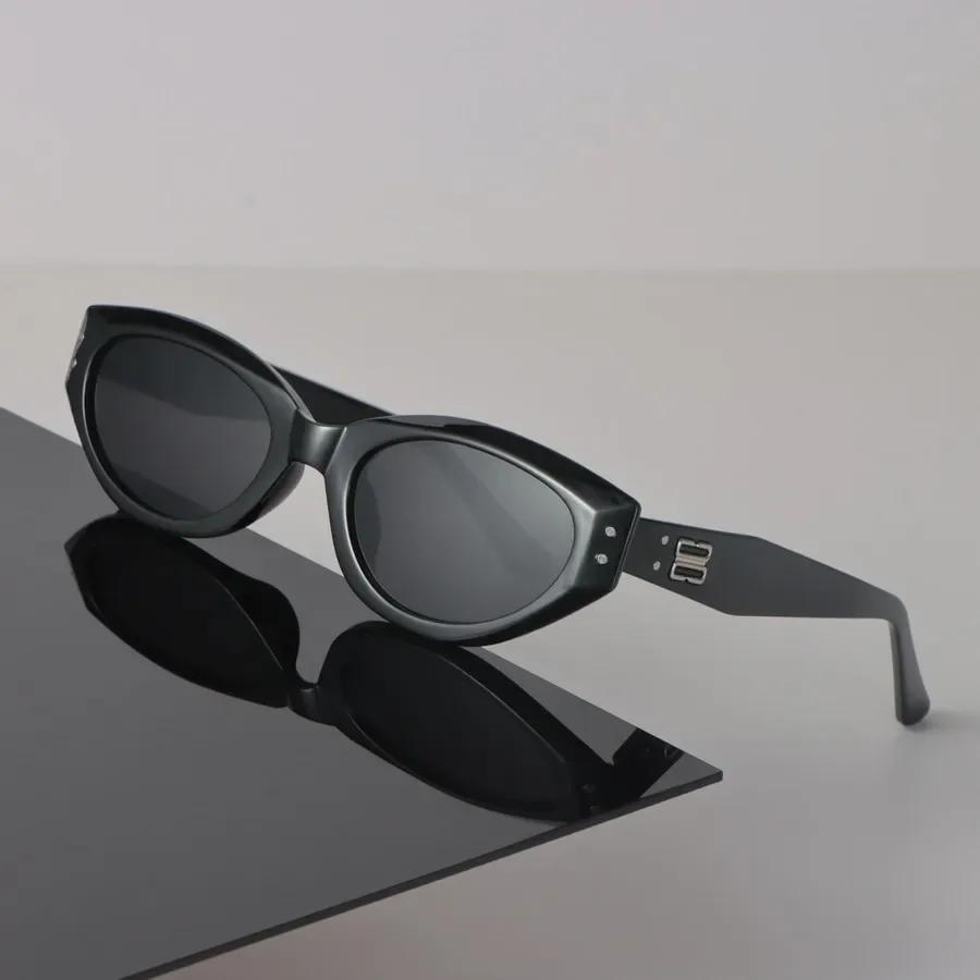 Small Oval Sunglasses Women Men Retro Luxury Female Male Mirror Clear Designer Eyewear Sexy Brand Black Sun Glasses