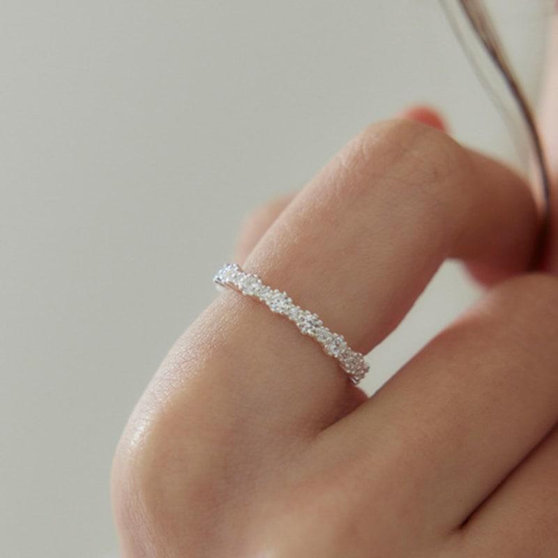 Murmur [925silver]Flower Cubic Ring