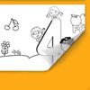 Children Wall Coloring Posters Paper 30Cmx300cm Sticky Drawing Roll Table Sheets