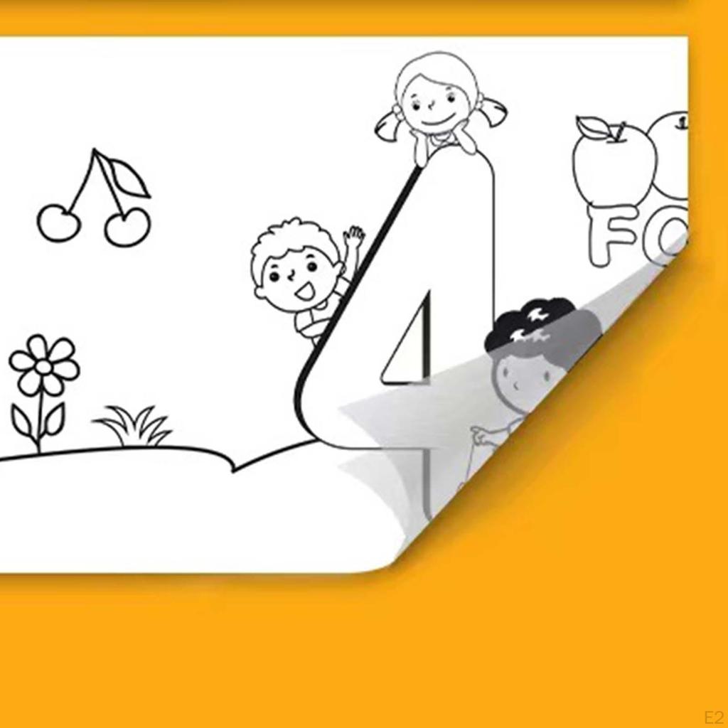 Children Wall Coloring Posters Paper 30Cmx300cm Sticky Drawing Roll Table Sheets