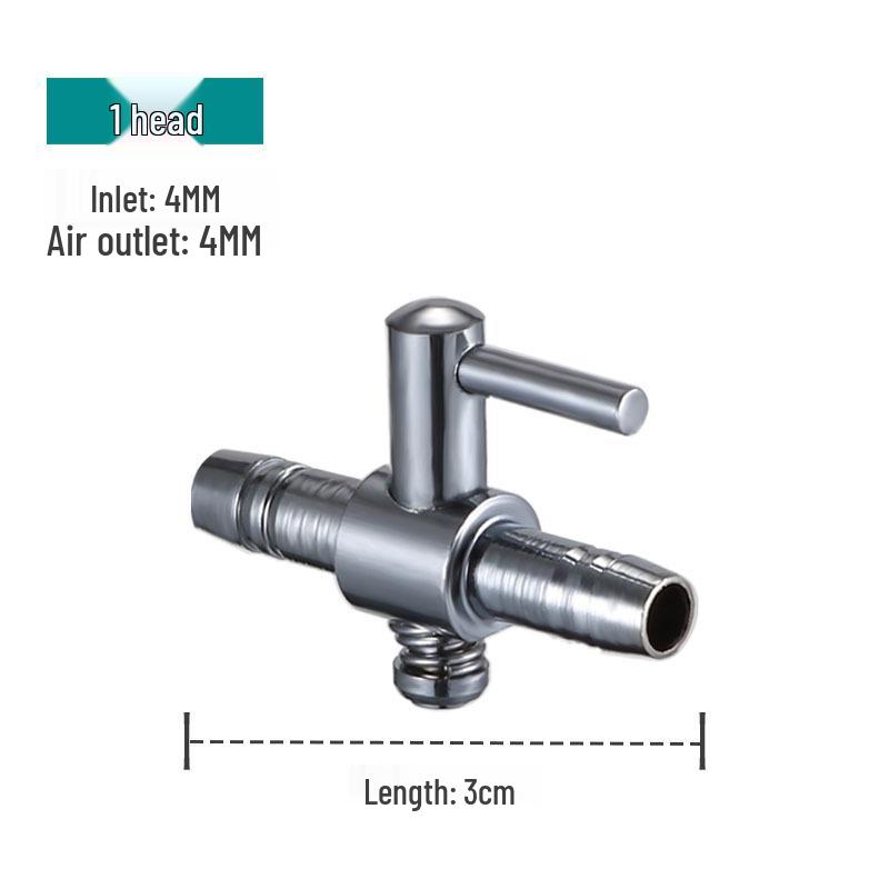 Stainless Steel Aquarium Air Regulating Valve with Oxygen Pump and Air Pipe