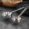 Steel Measuring Spoon Practical Measuring Spoon Long Handle Functional Steel 15/30ML Measuring Spoon