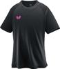 Butterfly Table Tennis Short Sleeve Win Logo SS 46420 T-Shirt, T-Shirt II, Unisex, Black/Rose (912),