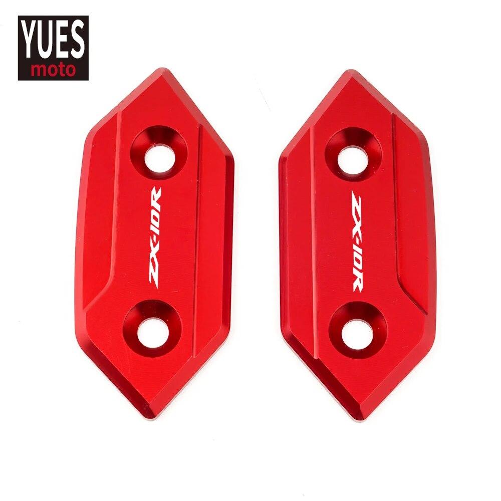 Akcesoria motocyklowe Pokrywa otworu lusterka CNC Aluminium Dla Kawasaki ZX10R ZX 10R 2008 2009 2010