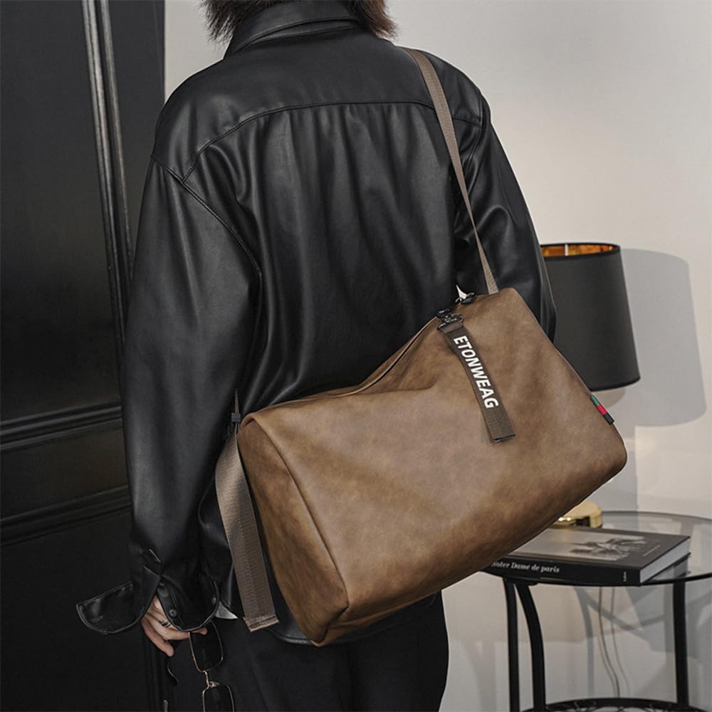 TsujiYa Boston Bag for Men and Shoulder PU Crossbody Large Perfect for the School A4 Golf Sports YH3520 Women, Bag, Leather, Bag, Capacity, Gym,