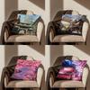 Japanese Style Art  Pillow Case For Room Sofa Cushion Cover Suitable For Home Bedroom Decoration And Protector
