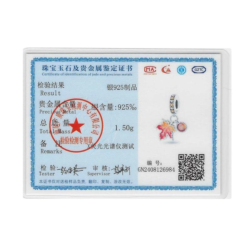 Stering Copper Maple Leaf Chinese Restaurant Charms Beads Pendant Fit Bracelet Diy For Women Jewelry