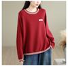 DIMANAF 2026 Autumn Winter New Plus Size Women Pullovers Knitted Shirt Long Sleeve O-Neck Casual Vintage Lady Tops Tees