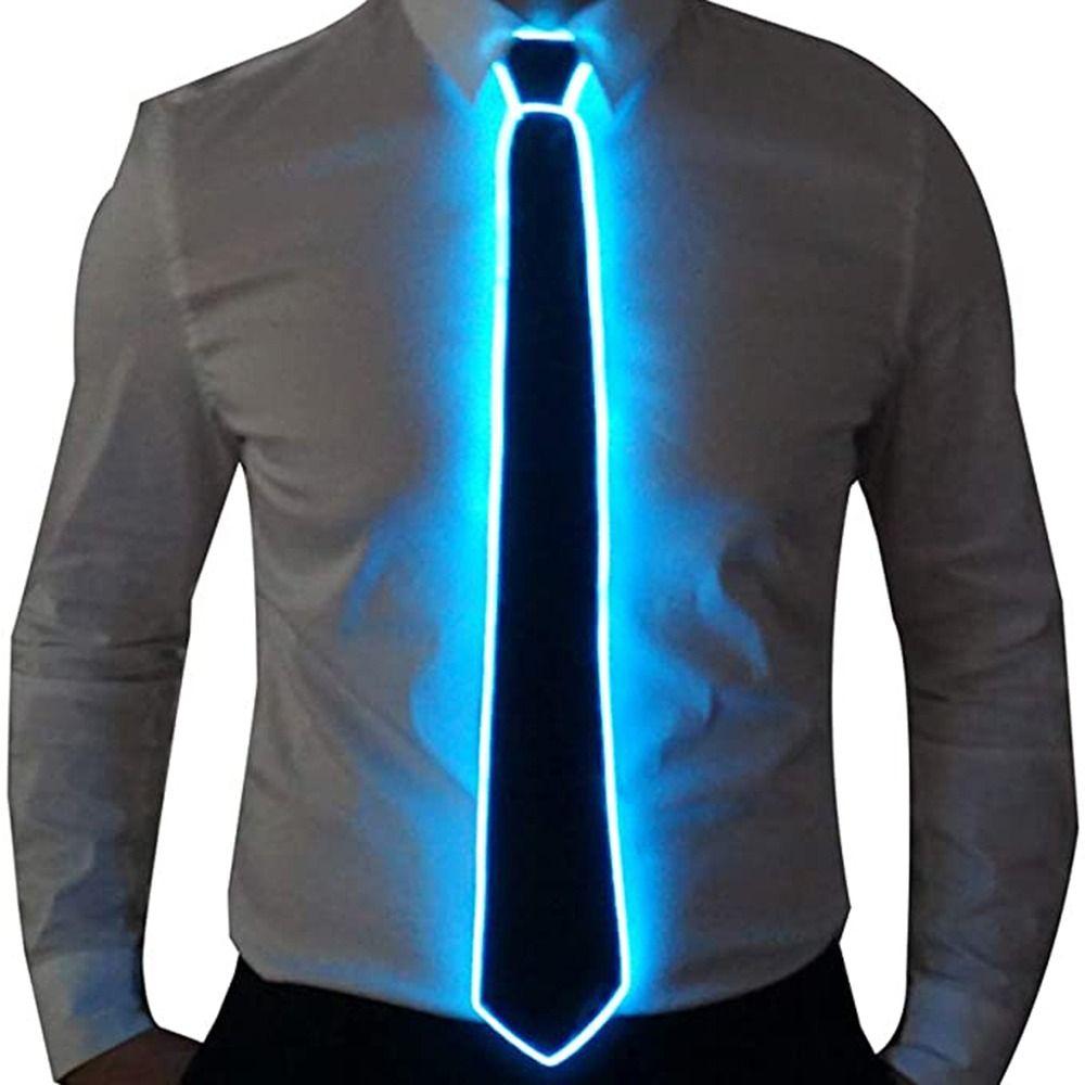 For Men For Women Suits EL Wire Neon Wedding Business LED Tie Neck Ties Glowing Tie Luminous Tie