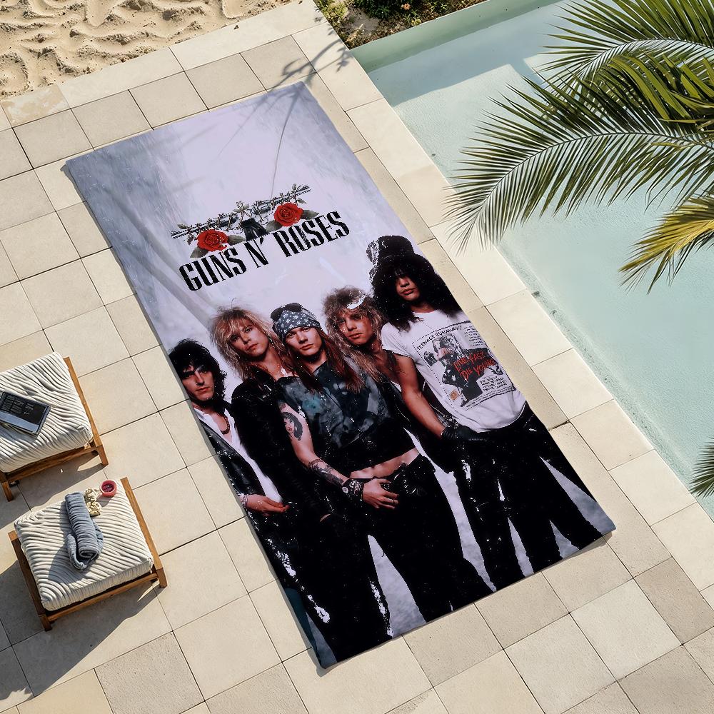 Rock band G-Guns N R-Roses Towel Drying Bath Towel Applicable To Light Swimming Camping Yoga Beach Out