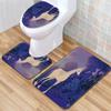 Unicorn Bathroom Floor Mat Toilet Three-Piece Set