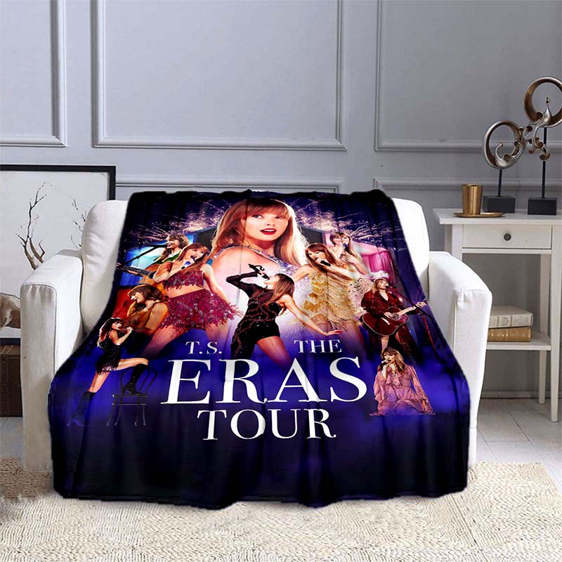 Coperta K-PopT- Taylor-S-Swift - Regalo per Fan - Adatta per Casa, Tempo Libero, Campeggio e Viaggio - Coperta Multifunzionale