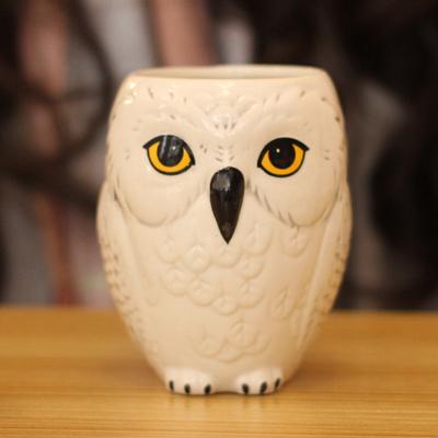 Tazas de Café Cerámicas de Búho 3D Tazas Creativas de Animales de Dibujos Animados para Espresso con Asa para Té Agua Divertido Desayuno Regalo de Oficina