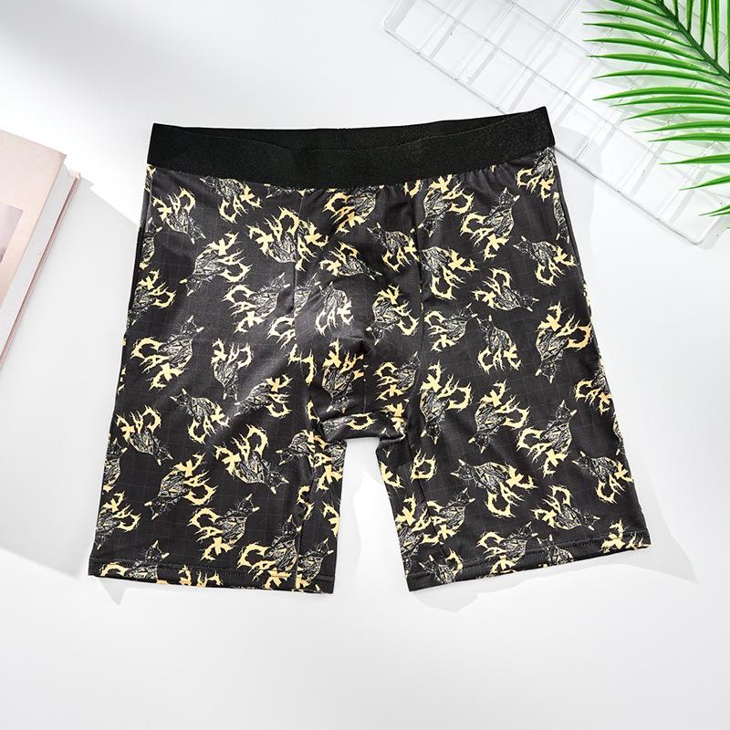 Atmungsaktive bedruckte Boxershorts für Herren - Bequeme Unterwäsche mit langem Bein