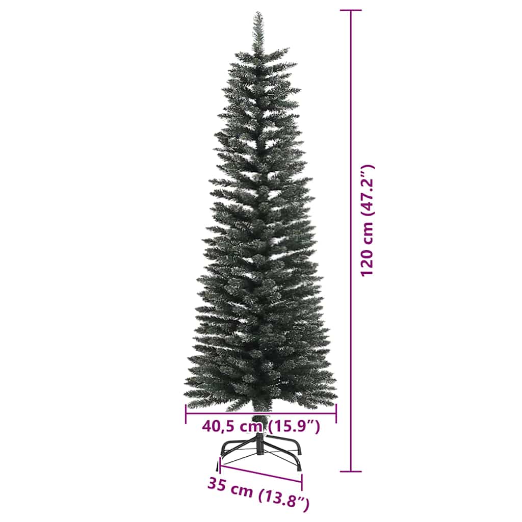 Artificial Christmas Tree with 150 LEDs and Stand Green 120 cm