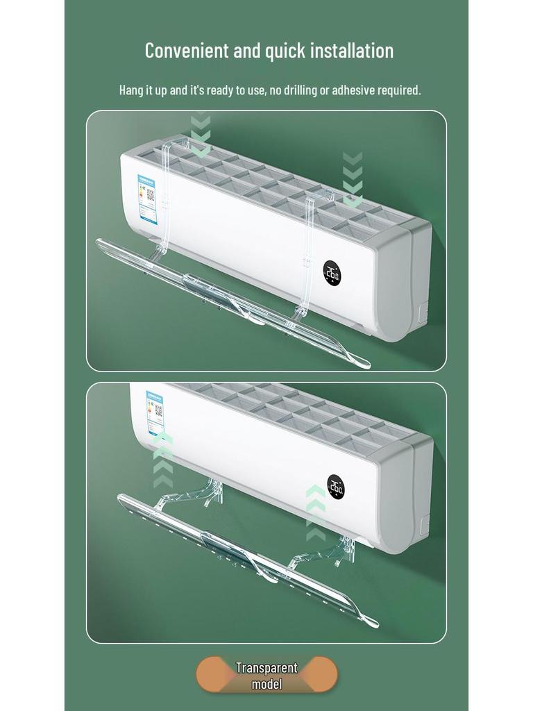Retractable Wall-Mounted Transparent Air Conditioner Wind Deflector