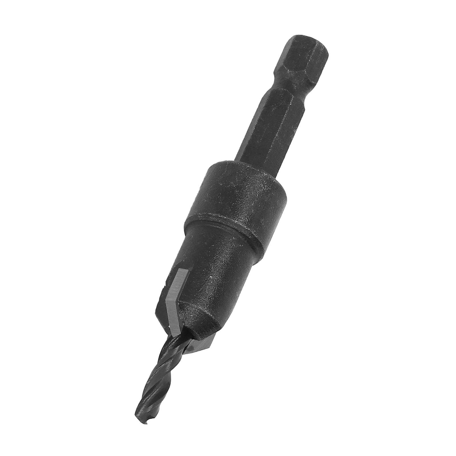 

Зенковка 3,5 мм с шестигранным хвостовиком 1/4 , коническое сверло с широким пазом для деревообработки, сверления, черная