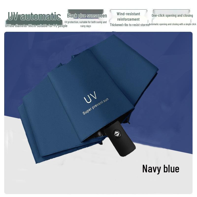 Creative Fruit Dual-Use Rain & Shine Black Umbrella with Thick Sun Protection and UV Defense