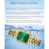 Elegant Vintage Octagonal Ladies Wristwatch Golden Case Quartz Watches Wateproof Steel Strap