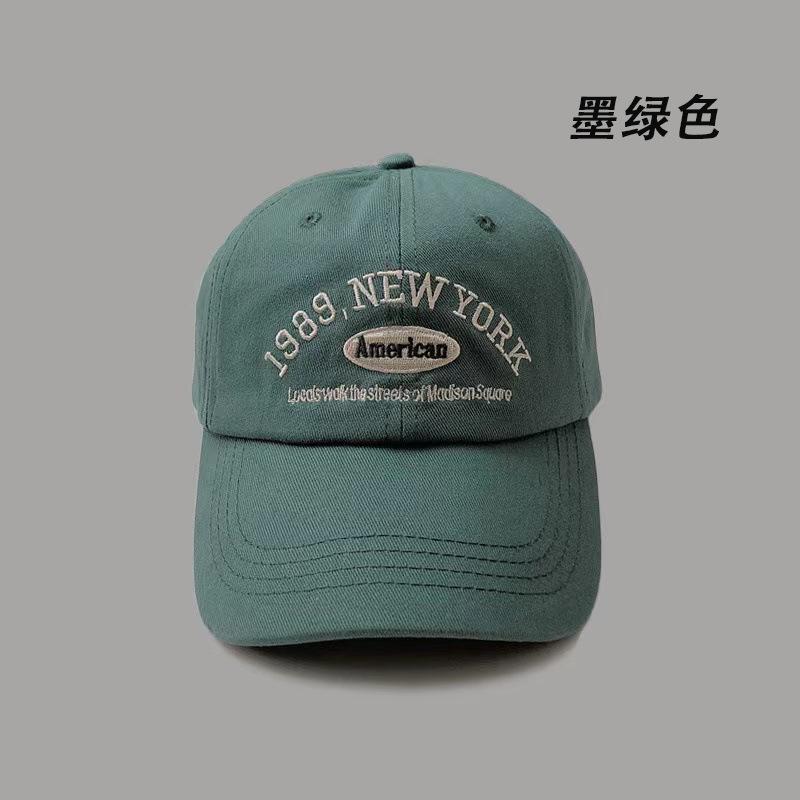 

Black Trendy Retro brooklyn Letter Embroidery Baseball Cotton Adjustable Casual Hat Hip Hop Sun Hats Four Seasons HatsMen зелёный